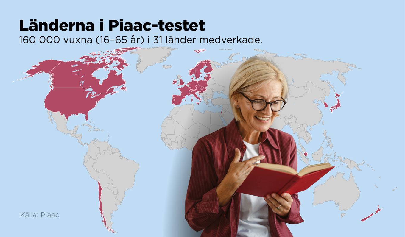Totalt 160|000 vuxna (16–65 år) i 31 länder medverkade i Piaac 2023. Foto: Anders Humlebo/TT