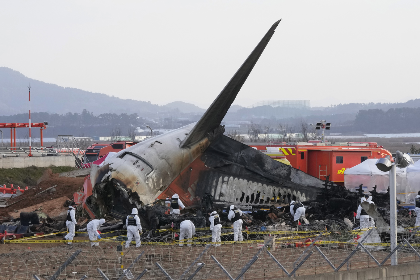 Det kraschade planet på flygplatsen i Muan, i södra Sydkorea. Arkivbild. Foto: Ahn Young-joon/AP/TT