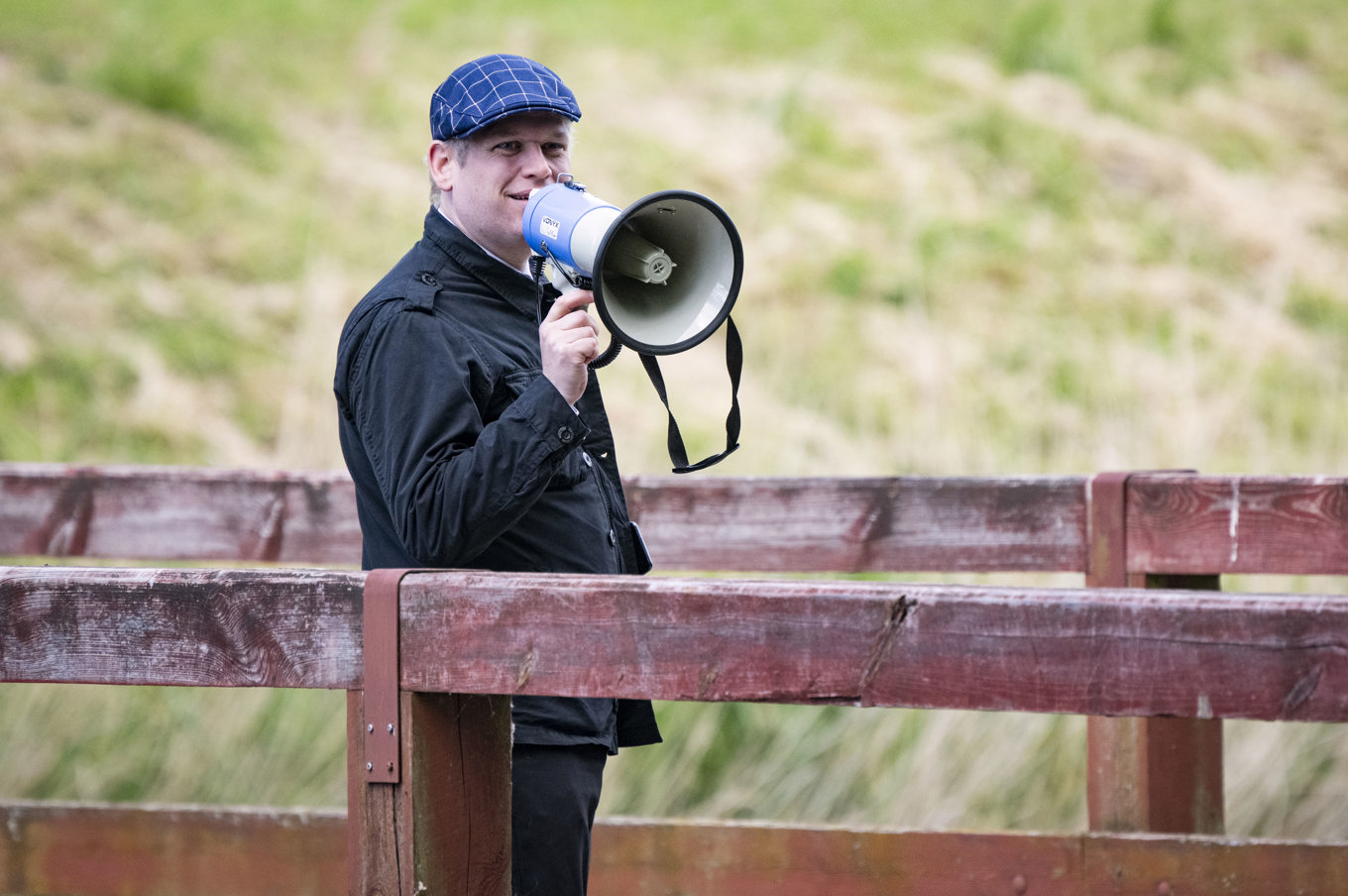 Köpenhamnspolisen stoppar Rasmus Paludan från att demonstrera. Arkivbild. Foto: Johan Nilsson/TT