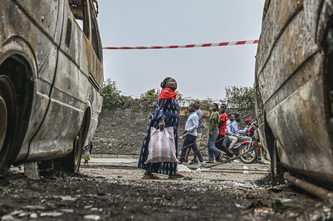 Förödelsen är stor efter det att rebellgruppen M23 gått in i den östkongolesiska staden Goma. Foto: Moses Sawasawa/AP/TT