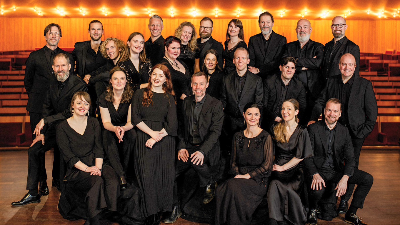 Radiokören har genom åren spelat in en mängd skivor. 2023 släppte Radiokören, under ledning av Putniņš, Schumanns ”Missa sacra”, inspelad med organisten Johan Hammarström. Foto: Marcus Kurn