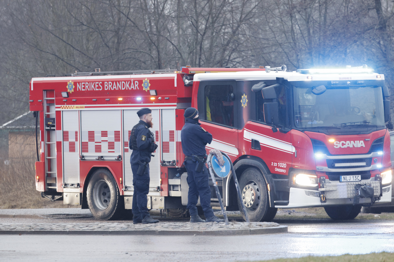 En stor del av personalstyrkan vid Nerikes brandkår jobbade med skolskjutningen. Foto: Kicki Nilsson/TT