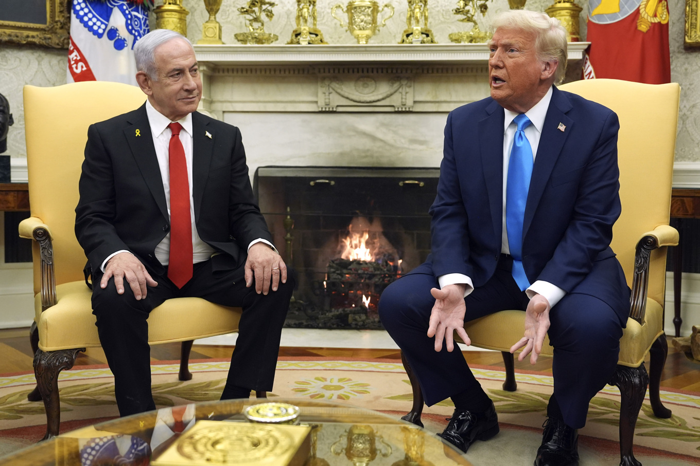 Israels premiärminister Benjamin Netanyahu träffade USA:s president Donald Trump i Vita huset i tisdags. Foto: Evan Vucci/AP/TT