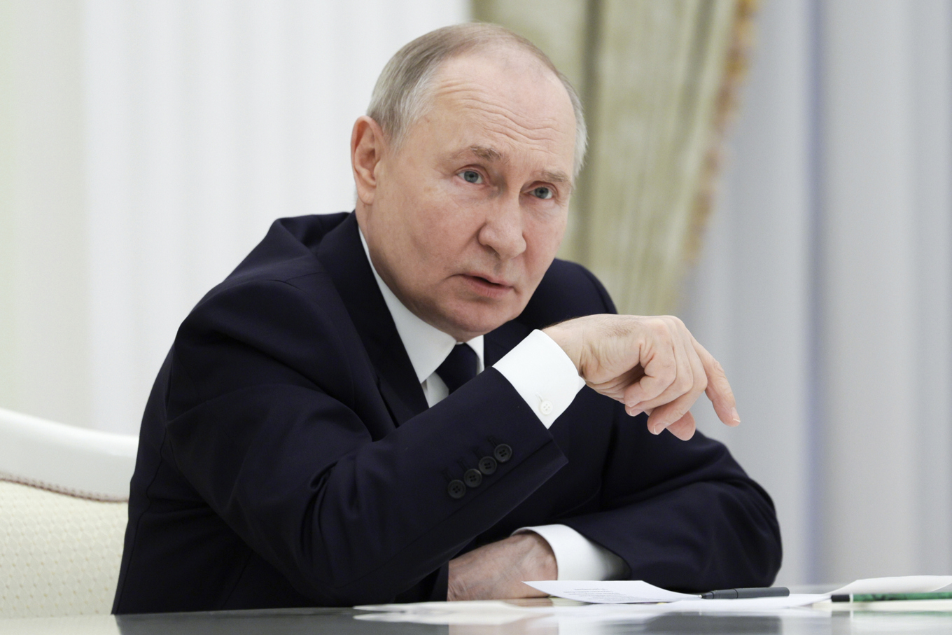 Rysslands president Vladimir Putin är enligt bedömare inte nöjd med handeln med Kina. Arkivbild. Foto: Gavriil Grigorov/AP/TT