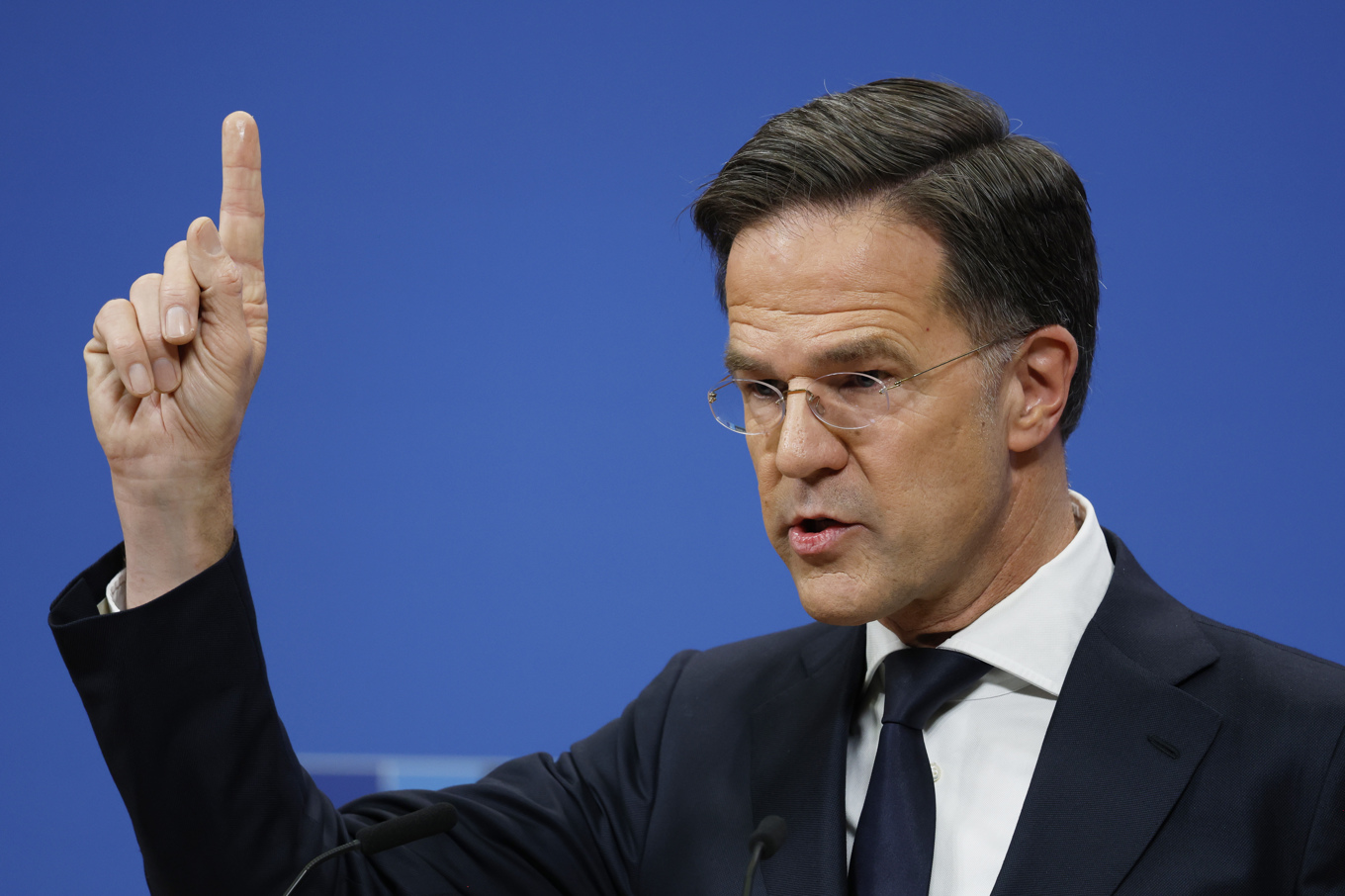 Natos generalsekreterare Mark Rutte på sin presskonferens i onsdags. Foto: Omar Havana/AP/TT