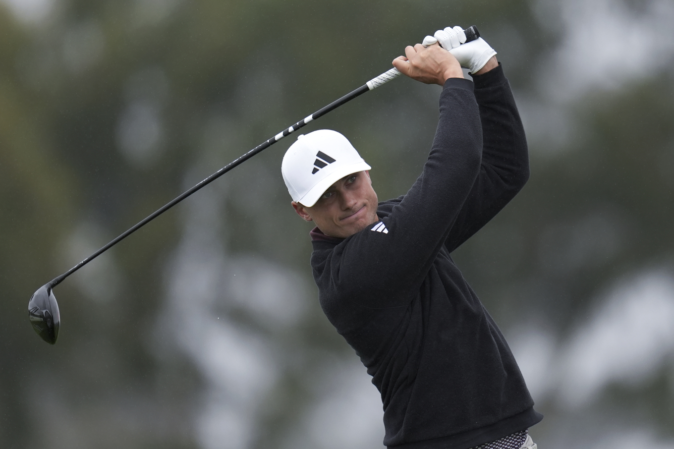 Ludvig Åberg var tillbaka på golfbanan på torsdagen. Foto: Gregory Bull/AP/TT