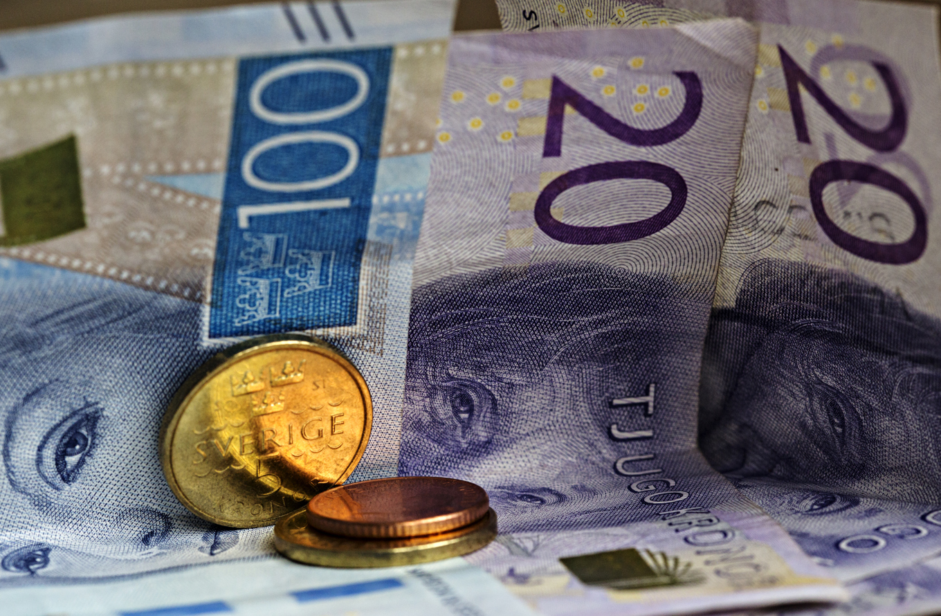 Kronan har stärkts mot dollarn och euron. Arkivbild. Foto: Martina Holmberg / TT
