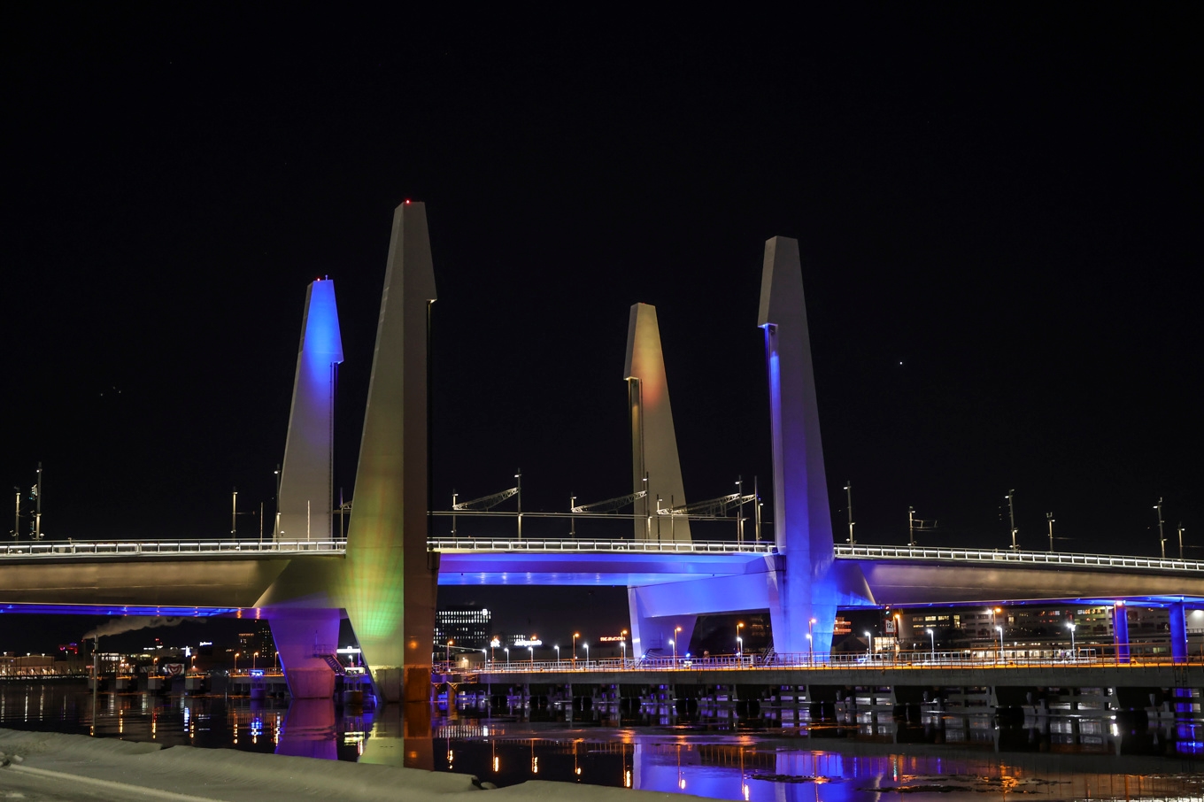 Hisingsbron över Göta älv i Göteborg har fastnat i öppet läge. Arkivbild. Foto: Adam Ihse/TT