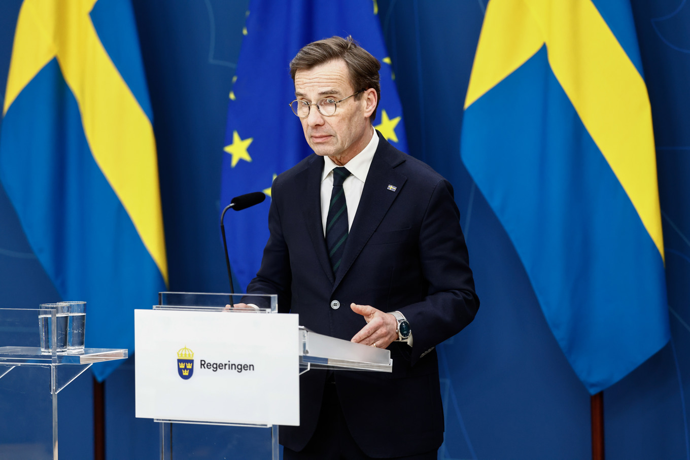 Statsminister Ulf Kristersson (M). Arkivbild. Foto: Stefan Jerrevång/TT