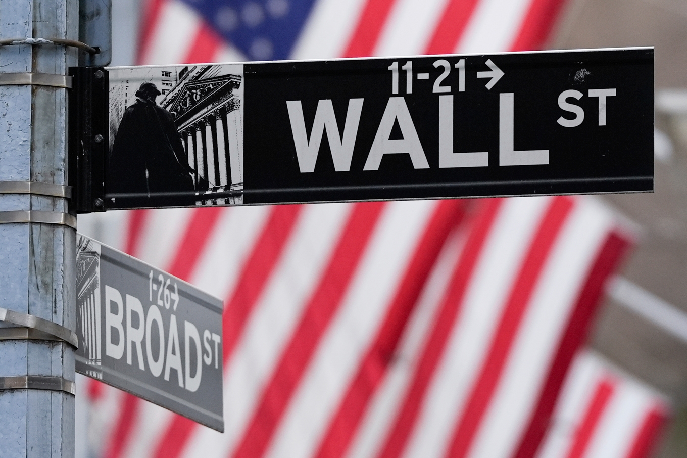 Wall Street stängde den turbulenta börsveckan med en uppgång. Arkivbild. Foto: Julia Demaree Nikhinson/AP/TT
