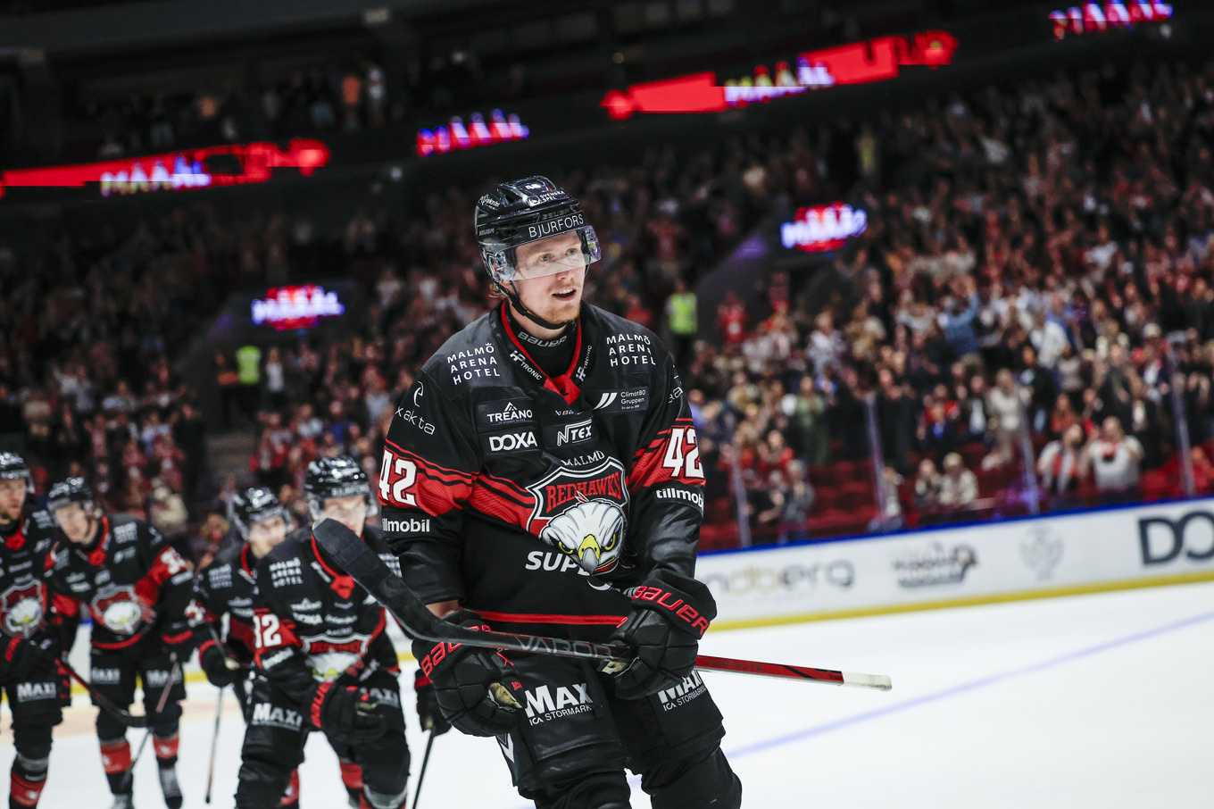 Linus Öberg sköt Malmö till åttondelsfinal. Arkivbild. Foto: Andreas Hillergren/TT