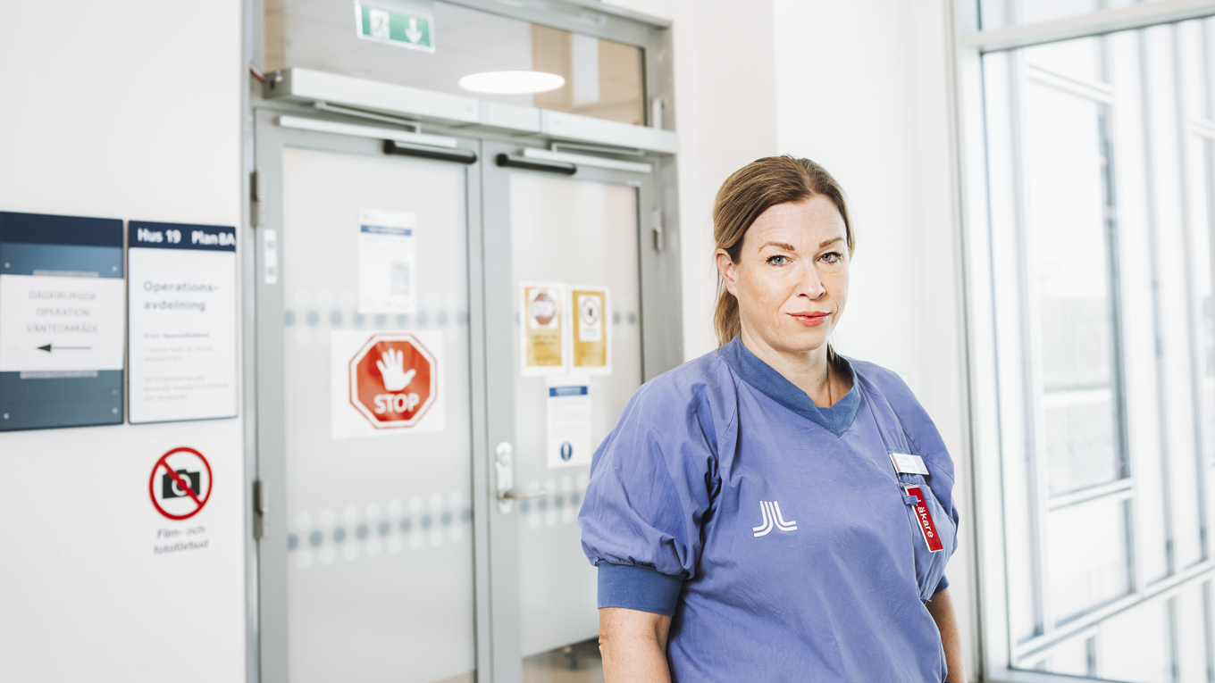 Det är svårt för vården att växla om inte fler vårdutbildade väljer att stanna. säger Elin Karlsson, ordförande i Sjukhusläkarföreningen. Foto: Heléne Grynfarb/ Sjukhusläkarna/TT