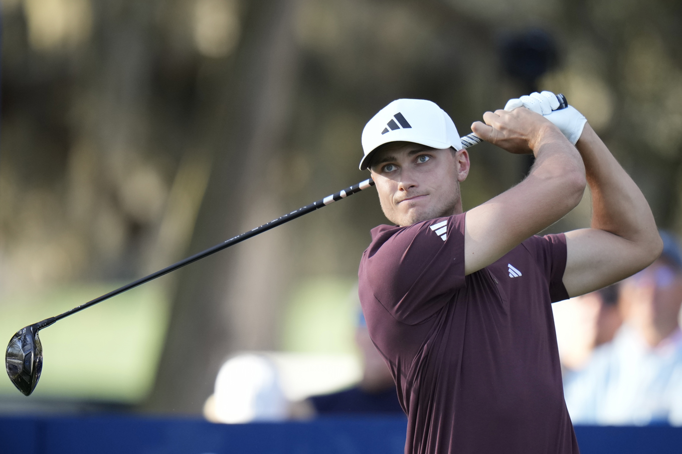 Ludvig Åberg hade en svängig torsdagseftermiddag. Foto: Chris O'Meara O'Meara/AP/TT