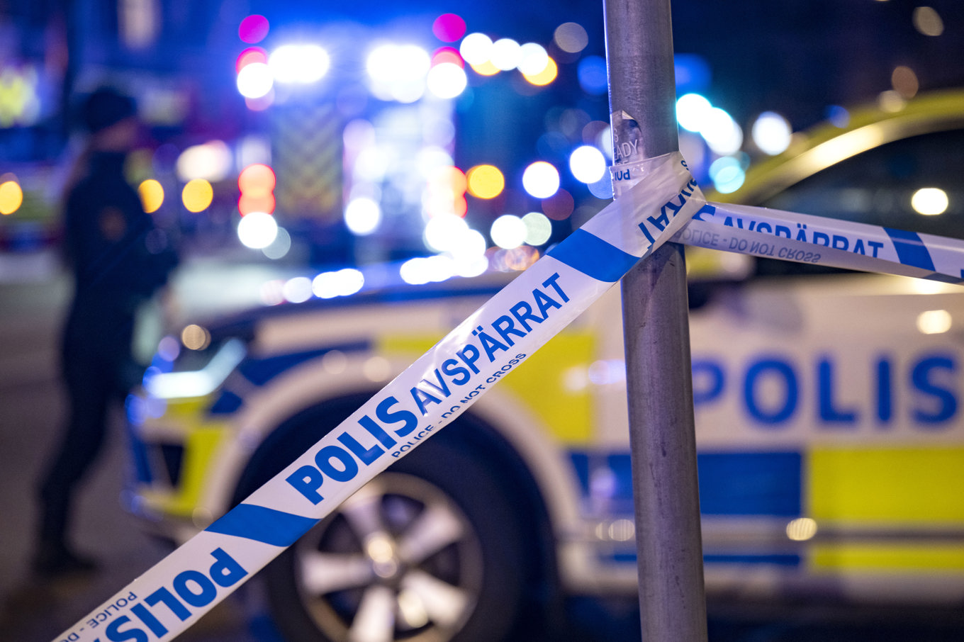 Fem personer fick föras till sjukhus efter nattens storbråk i Halmstad. Arkivbild. Foto: Johan Nilsson / TT
