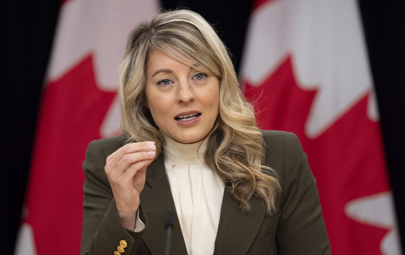Kina har avrättat fyra kanadensiska medborgare som gjort sig skyldiga till narkotikabrott. Bild på Kanadas utrikesminister Melanie Joly från tidigare i mars. Foto: Adrian Wyld/The Canadian Press via AP/TT