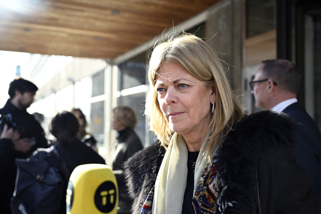 Karin Brynell, vd Svensk dagligvaruhandel, var på ett möte med finansministern och landsbygdsministern om de stigande livsmedelspriserna. Foto: Jessica Gow/TT