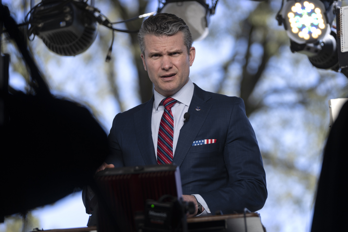 USA:s försvarsminister Pete Hegseth. Arkivbild. Foto: Mark Schiefelbein/AP/TT