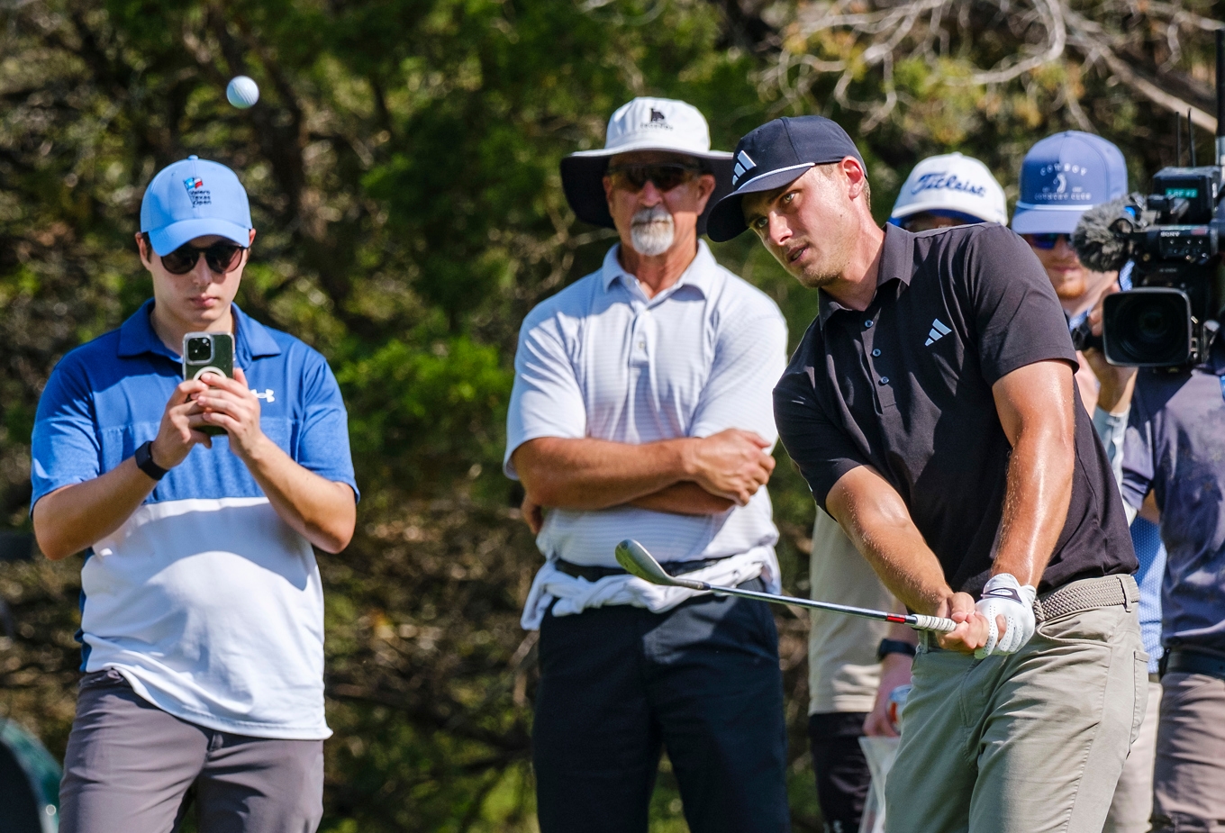 Ludvig Åberg på 13:e hålet i första rundan i San Antonio i Texas. Foto: Rodolfo Gonzalez/AP/TT