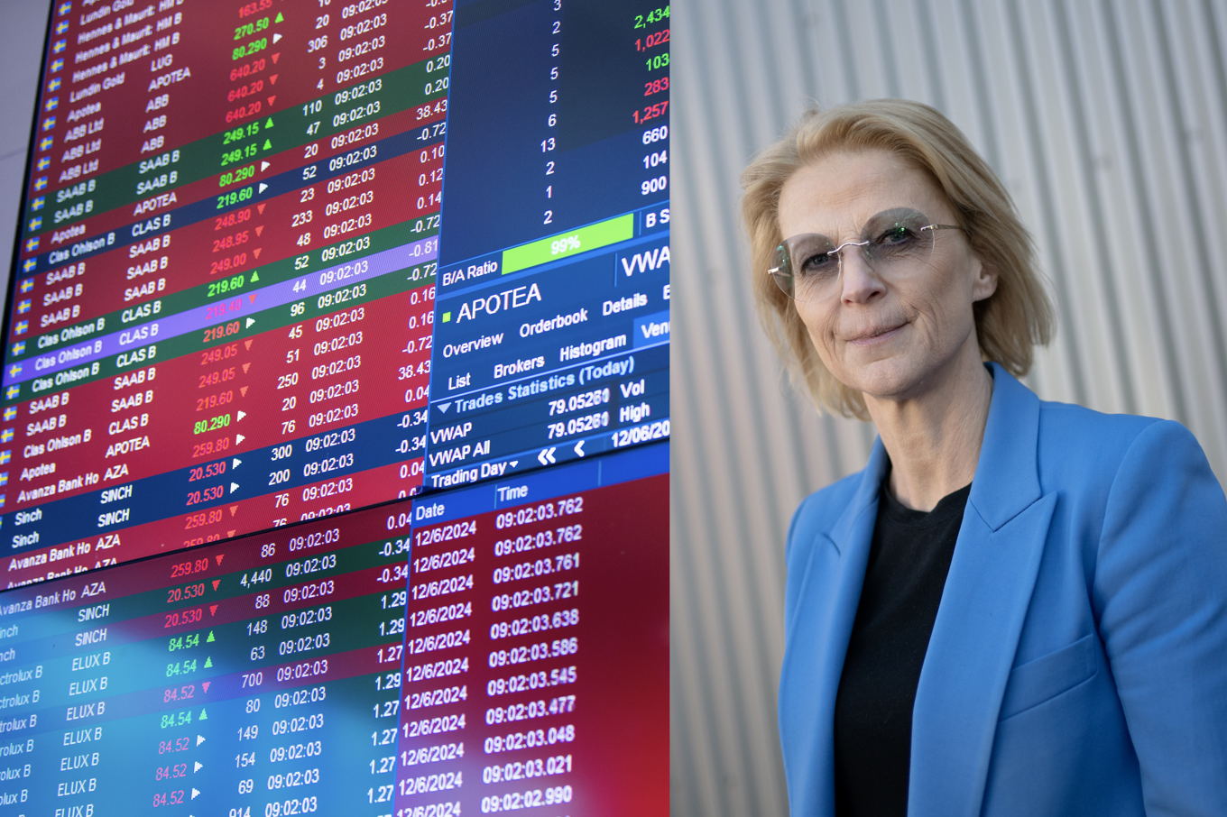 Kurskraschen har på några dagar raderat ut tusentals miljarder. Finansminister Elisabeth Svantesson (M) förstår oron. Arkivbild. Foto: Jakob Åkersten Brodén/Björn Larsson Rosvall/TT