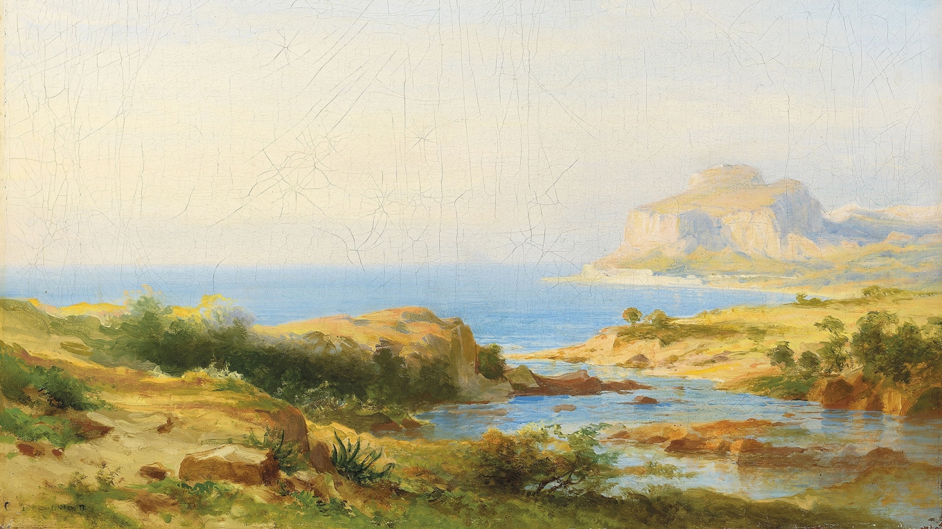 Vi fångas av det som vi inte kan fånga, skriver Rilke. Målning av Carl Morgenstern (1811–1893). Foto: Public Domain