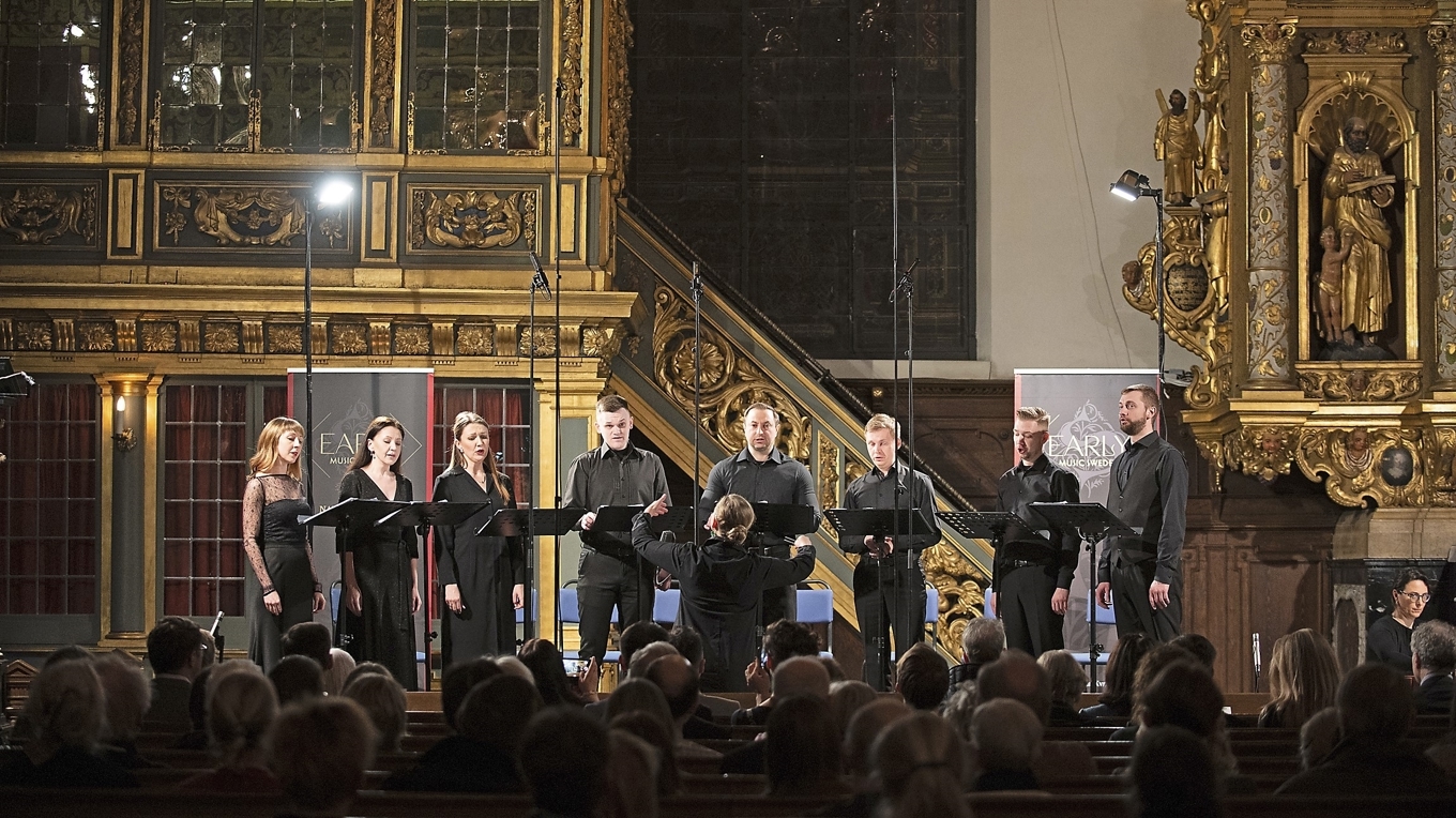 Vokalensemblen Partes framförde tillsammans med cembalisten Mariangiola Martello en bejublad konsert under ”Early Music Day”. Foto: Pablo Palmieri