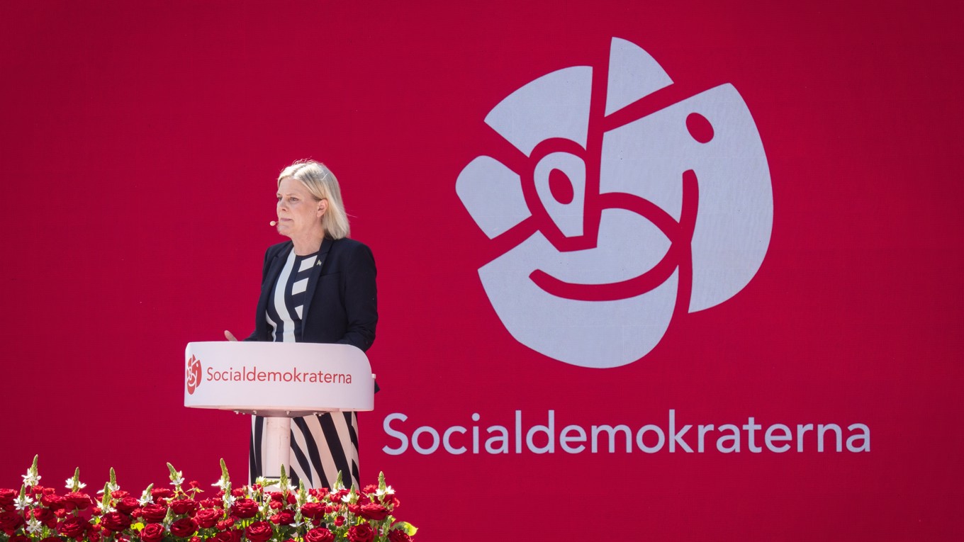 Socialdemokraternas partiledare Magdalena Andersson. Foto: Bilbo Lantto
