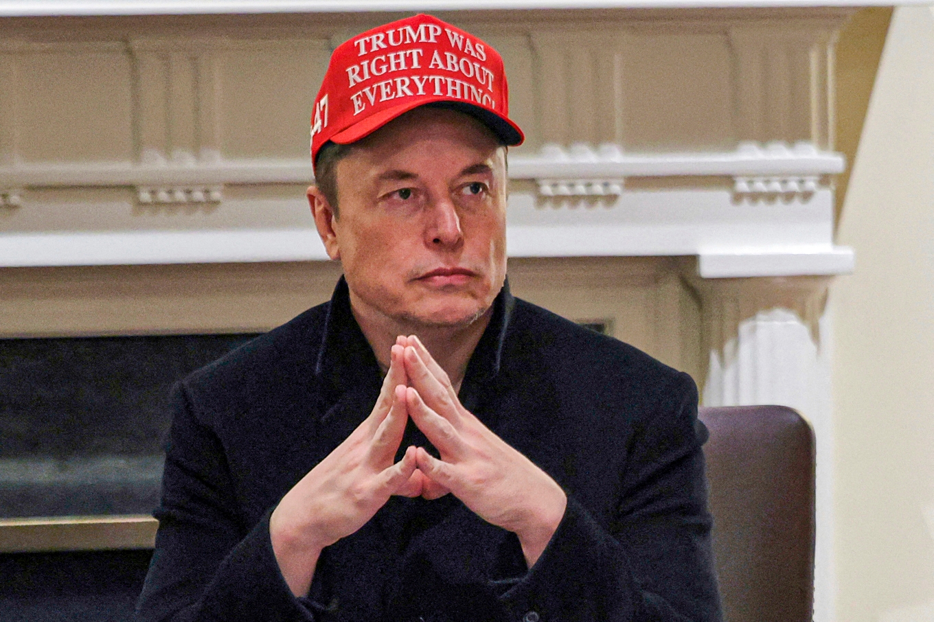 Elon Musk i Vita huset tidigare i år. Foto: AP/TT