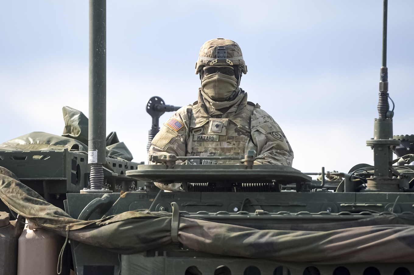 En amerikansk soldat i ett stridsfordon under en militärövning i Rumänien 2022. Foto: Alexandru Dobre/AP/TT
