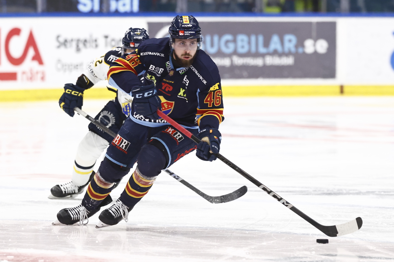 Albin Grewe sköt Djurgården till den hockeyallsvenska finalen. Foto: Stefan Jerrevång/TT