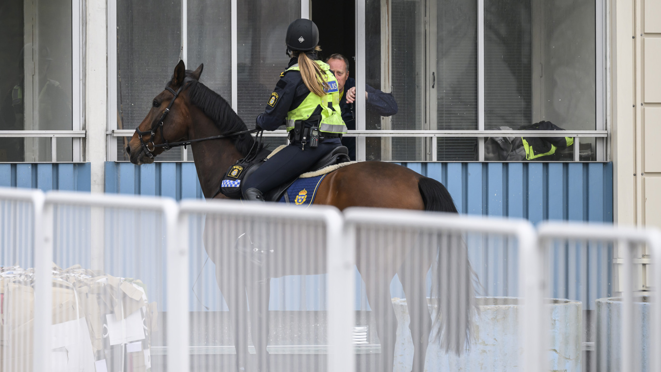Polisen har sökt efter den försvunna kvinnan. Foto: Johan Nilsson/TT
