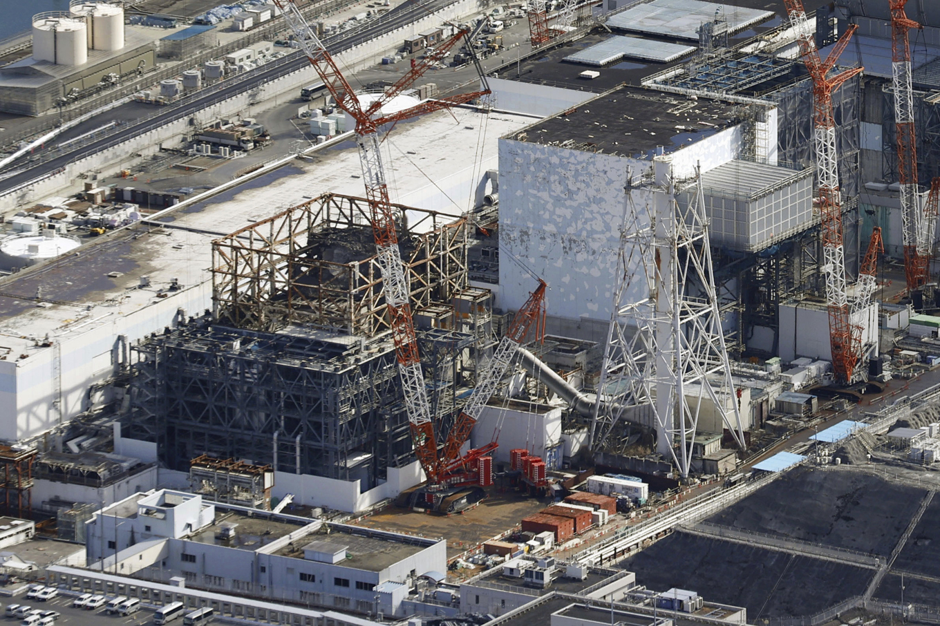 Saneringsarbetet av det förstörda kärnkraftverket Fukushima kan ta årtionden. Arkivbild. Foto: Kyodo News via AP/TT