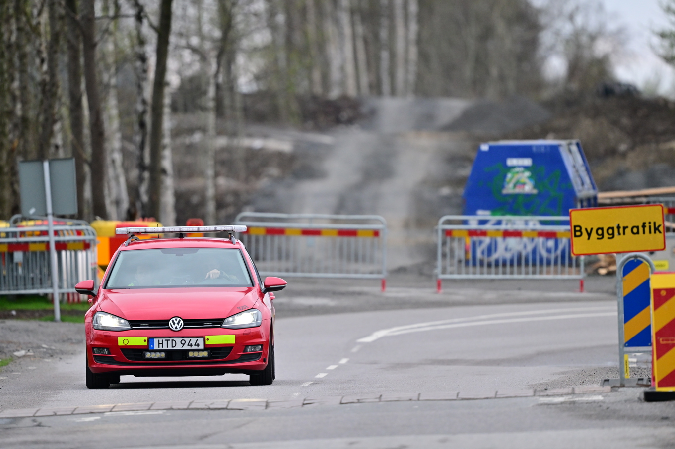 En brand bröt ut i ett raffinaderi på Hisingen i Göteborg. Foto: Björn Larsson Rosvall/TT