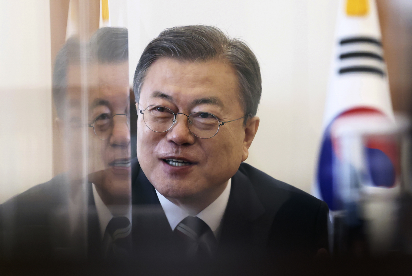 Den sydkoreanske tidigare presidenten Moon Jae-In. Arkivbild. Foto: Ap/TT