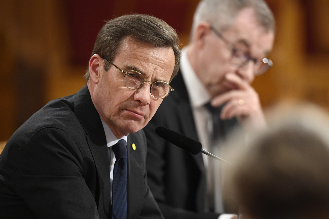 Statsminister Ulf Kristersson (M) frågas ut av Konstitutionsutskottet i flera granskningsärenden. Foto: Viktoria Bank/TT