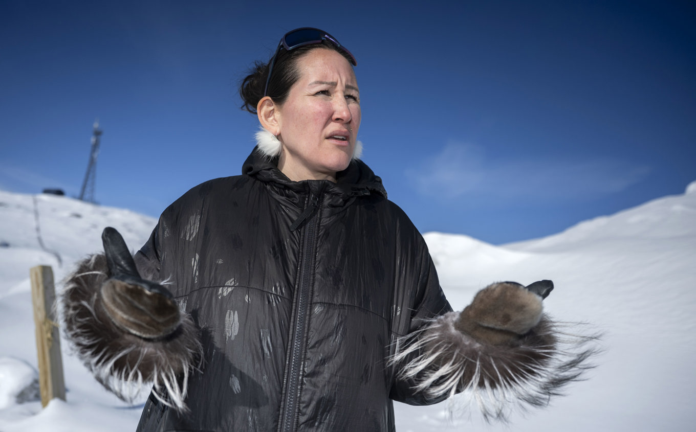 Qupanuk Olsen, politiker och influerare känd som "Q’s Greenland", kämpar för att Grönland ska bli självständigt. Foto: Johan Nilsson/TT