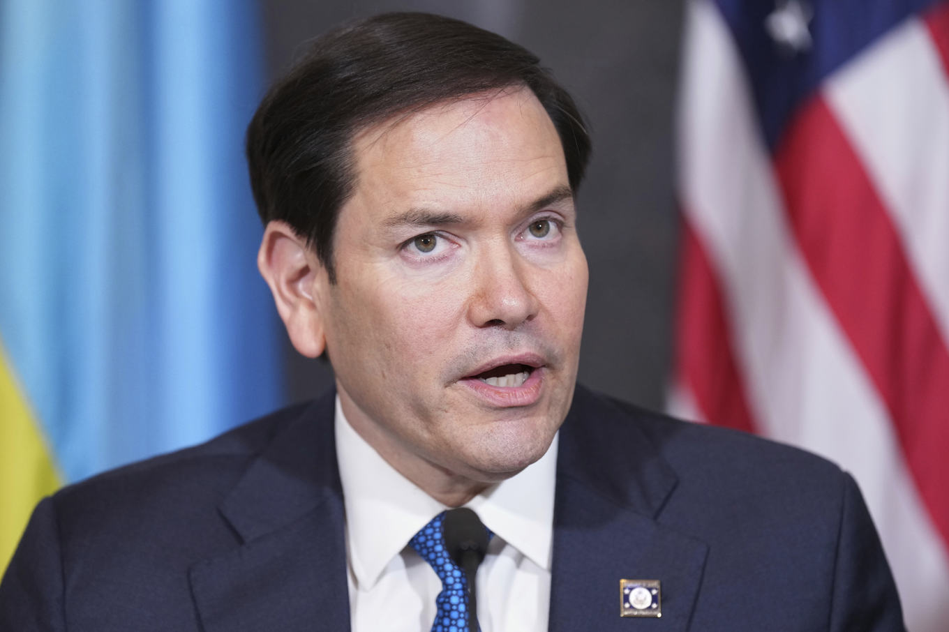USA:s utrikesminister Marco Rubio säger att det "finns skäl att vara optimistisk" men också "realistisk" vad gäller ett avtal för Ukraina. Arkivbild. Foto: Jacquelyn Martin/AP/TT