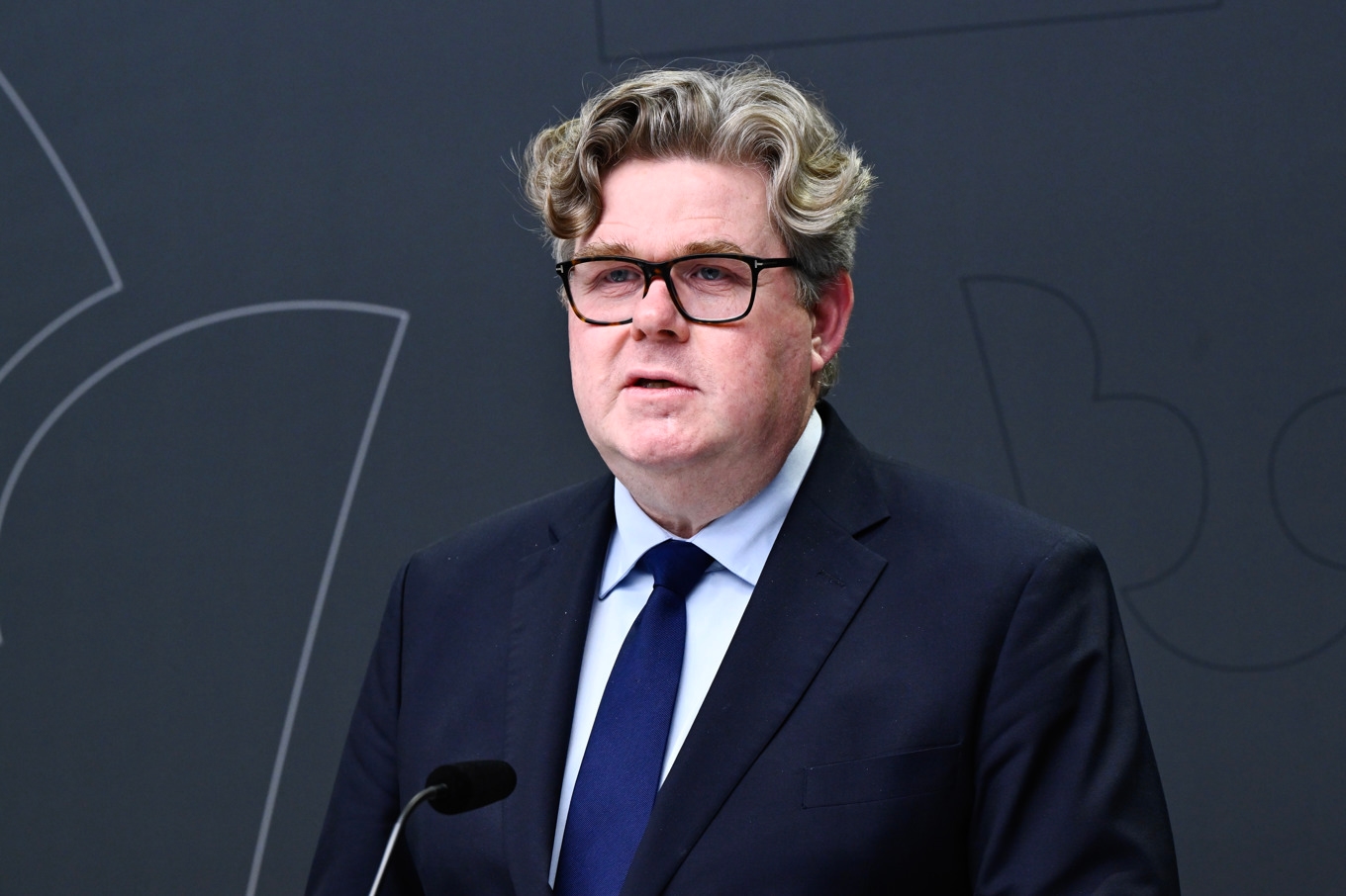 Justitieminister Gunnar Strömmer (M) på en pressträff. Foto: Christine Olsson/TT