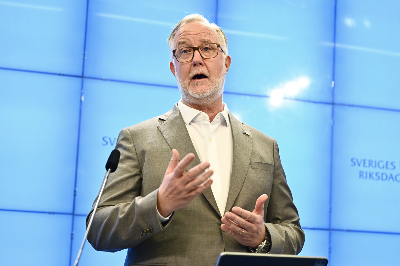 Johan Pehrson (L) avgår som partiledare. Foto: Anders Wiklund/TT