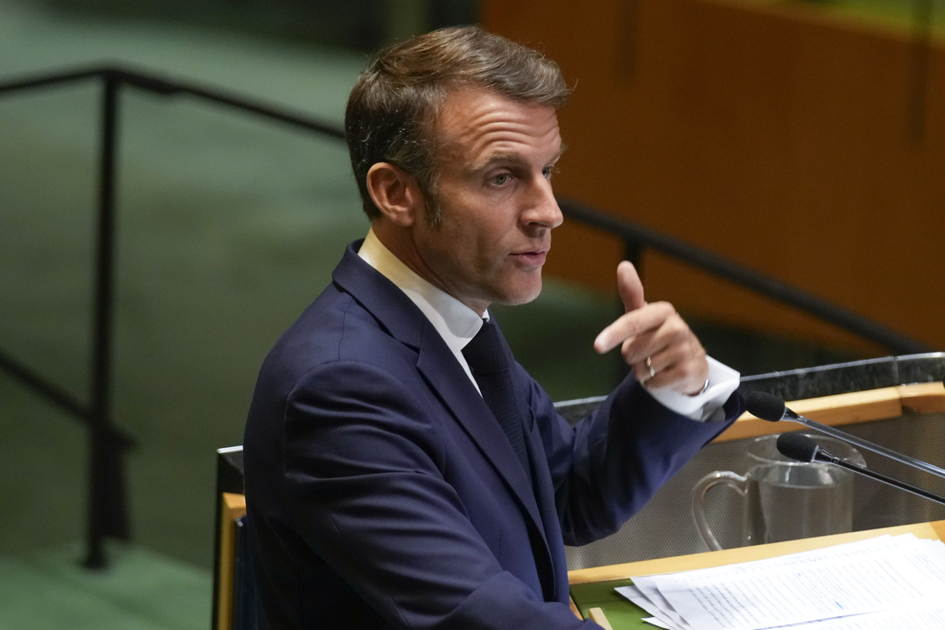 Frankrikes president Emmanuel Macrons valkampanj 2017 utsattes för en större hackarattack Arkivbild. Foto: Seth Wenig/AP/TT