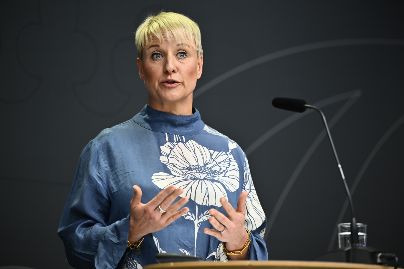 Äldre- och socialförsäkringsminister Anna Tenje. Foto: Anders Wiklund/TT