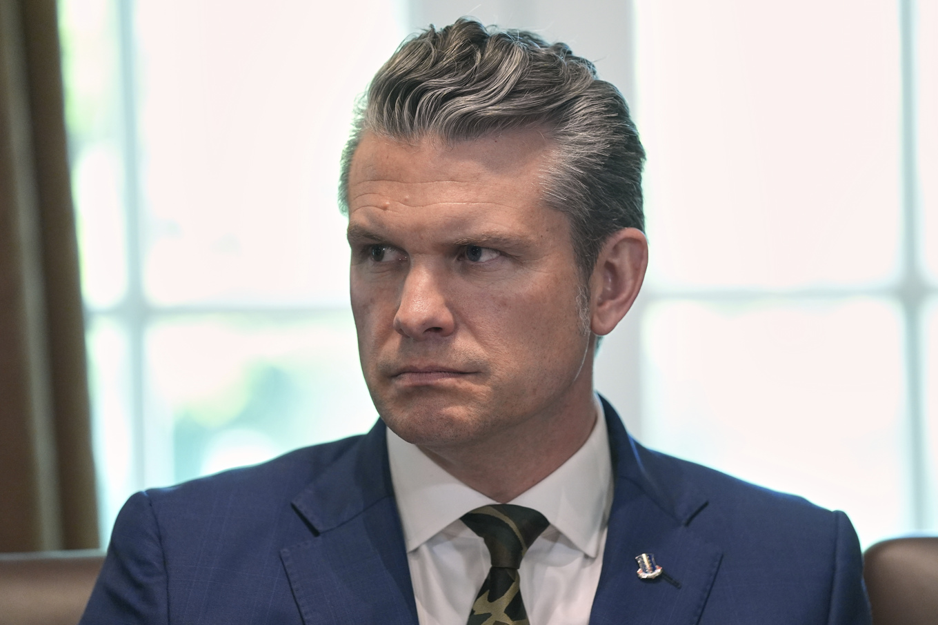 USA:s försvarsminister Pete Hegseth vid ett regeringsmöte på onsdagen. Arkivbild. Foto: Evan Vucci