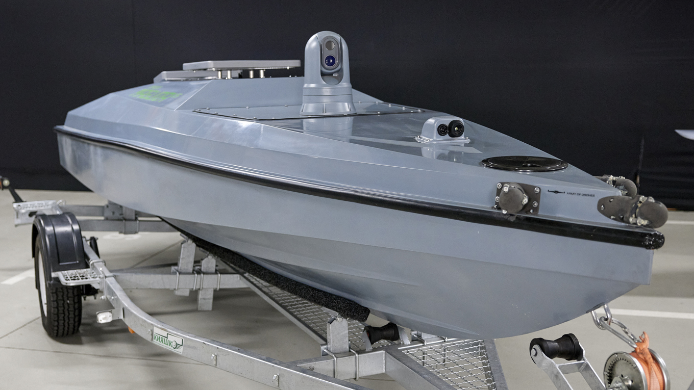 Magura V5 är en vattengående drönare som kan förses med olika vapen. Arkivbild. Foto: Daniyar Sarsenov/Ukrainas regering/AP/TT