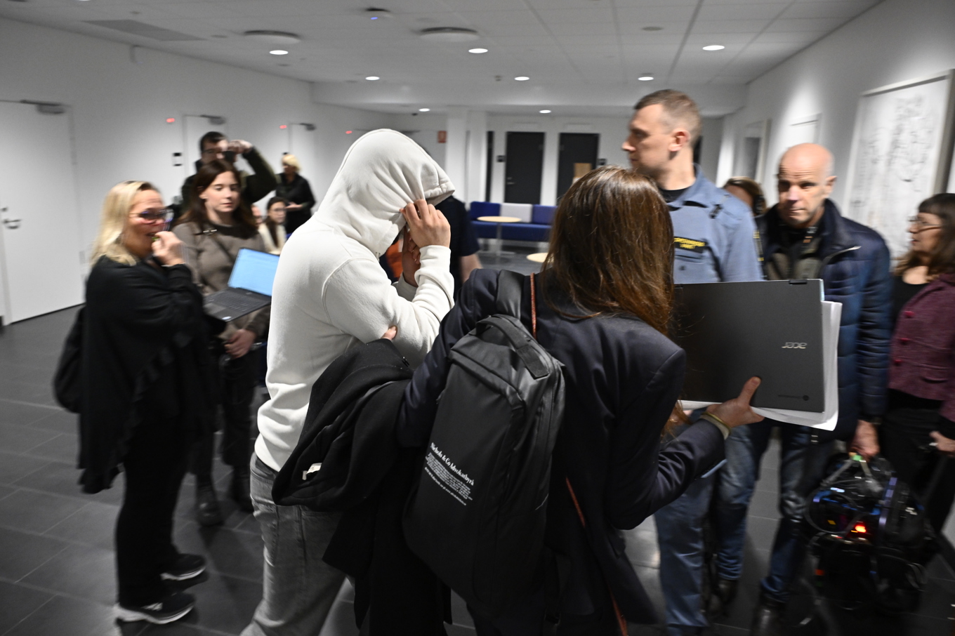 Den dömde 18-åringen vid rättegången i tingsrätten. Arkivbild. Foto: Anders Wiklund/TT