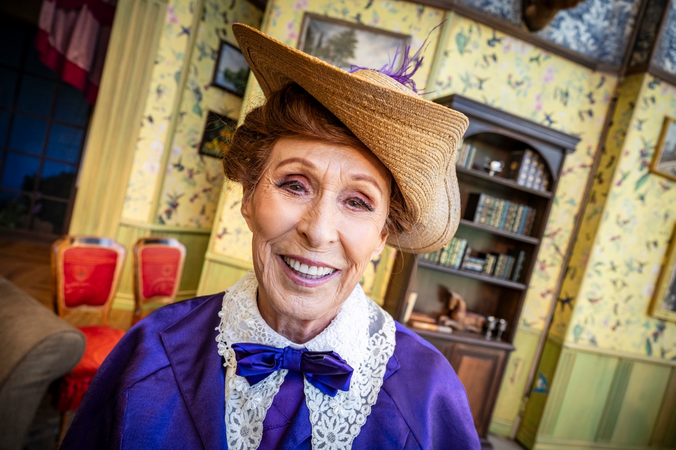 Eva Rydberg vid måndagens pressträff inför uppsättningen av "Spanska flugan" på Sundspärlan i Helsingborg. Foto: Johan Nilsson/TT