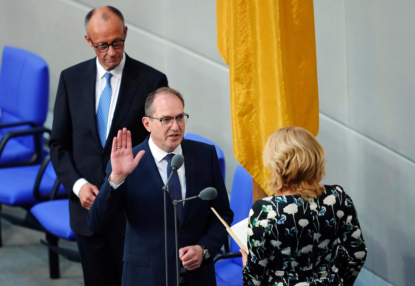 Alexander Dobrindt på tisdagen när han svors in som inrikesminister. Foto: Kay Nietfeld/AP/TT