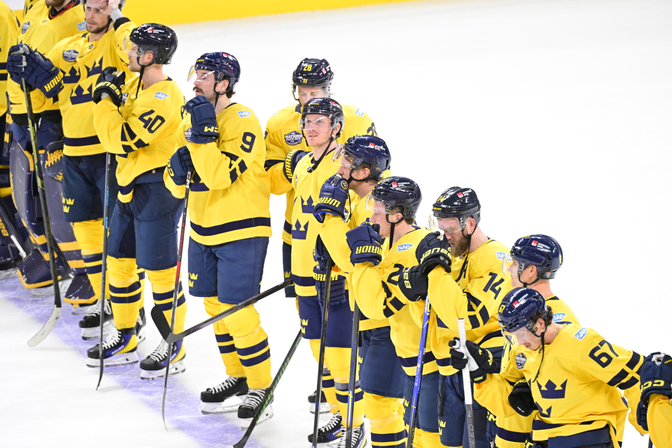 Tre Kronor möter Slovakien i VM-premiären på fredag. Arkivbild. Foto: Jonas Ekströmer/TT