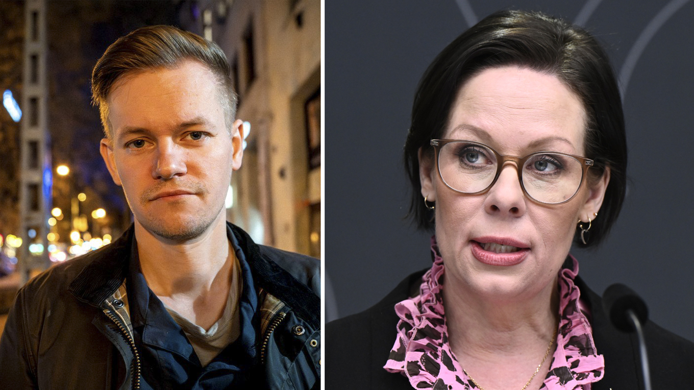 Maria Malmer Stenergard har talat med Turkiet om fängslade journalisten Joakim Medin. Foto: Dagens ETC och Christine Olsson/TT