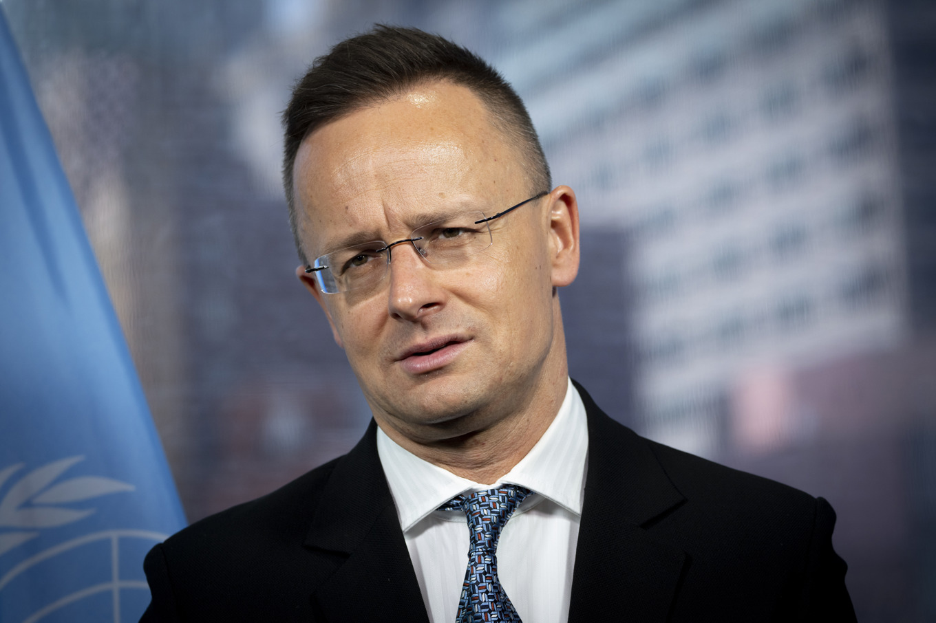 Ungerns utrikesminister Péter Szijjártó kallar Ukrainas anklagelser "antiungersk propaganda". Arkivbild. Foto: John Minchillo/AP/TT
