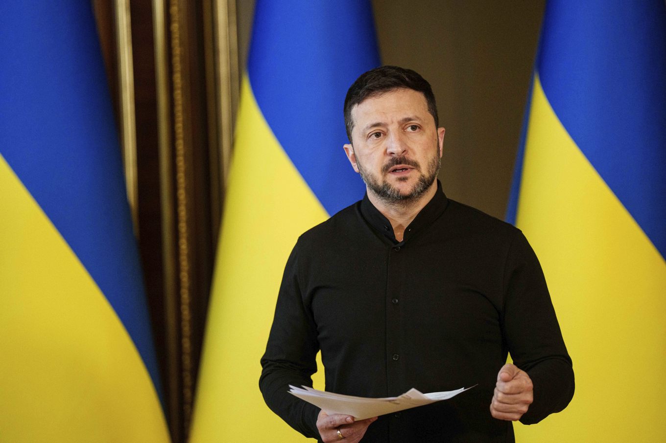 Ukrainas president Volodymyr Zelenskyj. Foto: Evgeniy Maloletka/AP/TT/arkiv