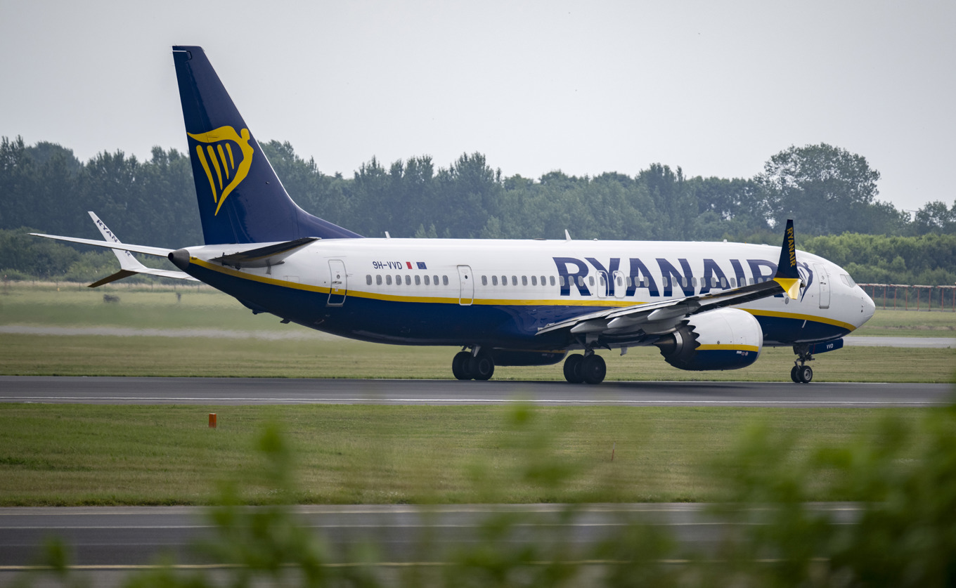 Ett plan från Ryanair redo att lyfta. Arkivbild. Foto: Johan Nilsson/TT